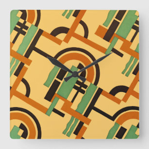 Kunst-Deko-Entwurf #7 bei Emporio Moffa Quadratische Wanduhr