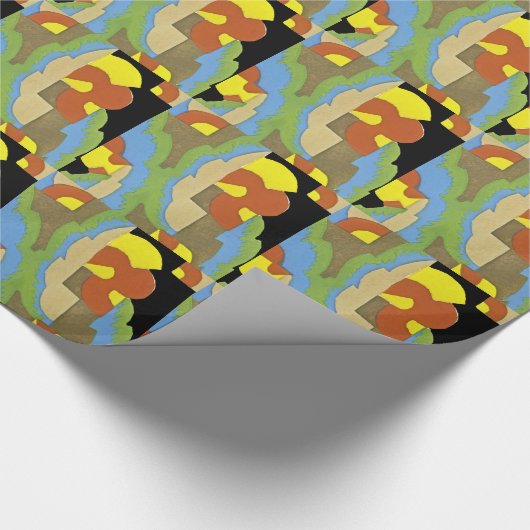 Kunst-Deko-Entwurf #9 @ Emporio Moffa Geschenkpapier (Ecke)