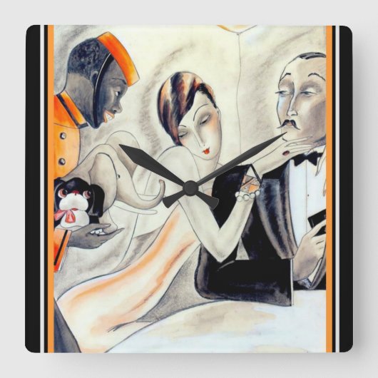 Kunst-Deko-Entwurfs-Uhr durch Dodo Quadratische Wanduhr (Vorderseite)