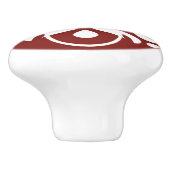 Kunst-Deko-Fach-Zug - Burgunder Keramikknauf (Seitenansicht)