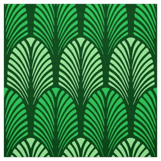 Kunst-Deko-Feder-Muster, Smaragdgrün Stoff (Muster)