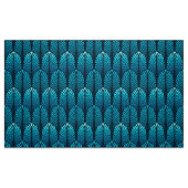 Kunst-Deko-Feder-Muster, Türkis und Marine Stoff (Fat Quarter (45,7 x 55,9 cm))