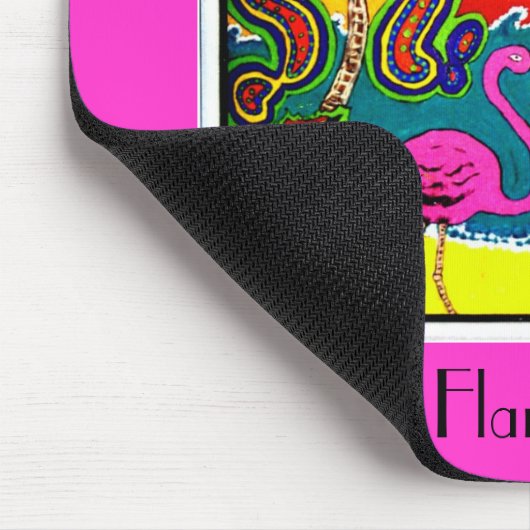 Kunst-Deko-Flamingos Mousepad (Ecke)