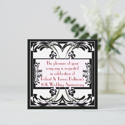 Kunst-Deko-formale Einladung (Stehend Vorderseite)