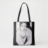 Kunst-Deko-Frauendruck 1928 Tasche (Vorderseite)