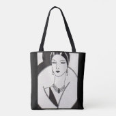 Kunst-Deko-Frauendruck 1928 Tasche (Rückseite)