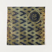 Kunst-Deko Gatsby Glamour-geometrisches Wandteppich (Vorderseite (Horizontal))