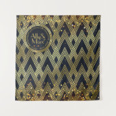 Kunst-Deko Gatsby Glamour-geometrisches Wandteppich (Vorderseite)