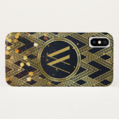 Kunst-Deko Gatsby Glitzer-geometrisches Case-Mate iPhone Hülle (Rückseite (Horizontal))
