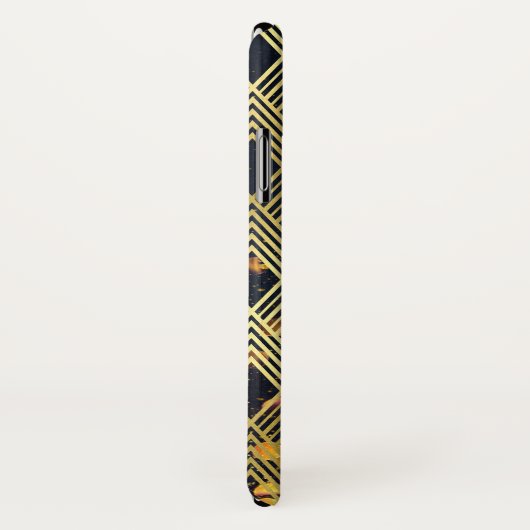 Kunst-Deko Gatsby Glitzer-geometrisches Case-Mate iPhone Hülle (Hinten/Rechts)