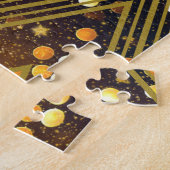 Kunst-Deko Gatsby Glitzer-geometrisches Puzzle (Seite)