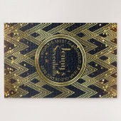 Kunst-Deko Gatsby Glitzer-geometrisches Puzzle (Horizontal)