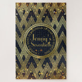 Kunst-Deko Gatsby Glitzer-geometrisches Puzzle (Vertikal)