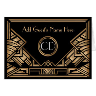 Kunst-Deko Gatsby goldene beige