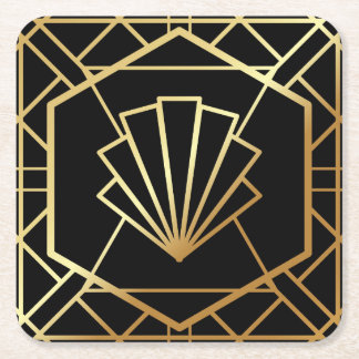 Kunst-Deko Gatsby inspirierte Untersetzer