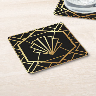 Kunst-Deko Gatsby inspirierte Untersetzer