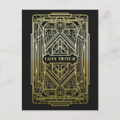 Kunst-Deko-Geburtstag Postkarte (Vorderseite)