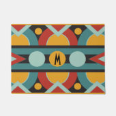 Kunst-Deko geometrisch mit Anfangsmonogramm Fußmatte (Vorderseite)