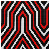Kunst-Deko geometrisch - Rot, Schwarzweiss Stoff (Nahaufnahme)