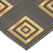 Kunst-Deko-geometrisches Quadratschwarzes u. -gold Tischdecke (Schrägansicht)