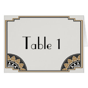 Kunst-Deko-GoldPosh Wedding Tischnummer