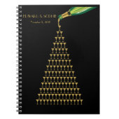 Kunst-Deko großes Gatsby Champagner Notizblock (Vorderseite)