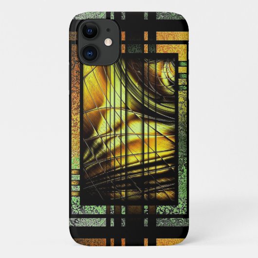 Kunst-Deko im Grün und im Gold Case-Mate iPhone Hülle (Rückseite)
