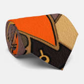 KUNST-DEKO IN DER ORANGE UND IN BLAQCK KRAWATTE (Gerollt)
