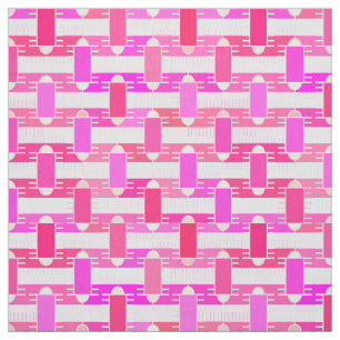 Kunst-Deko industrieller Chic - Rosa, Fuchsie, Stoff