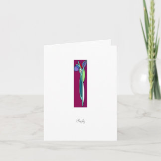 Kunst-Deko-Iris - Antwort-Karte Karte