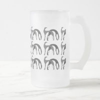 Kunst-Deko-Jagdhund-mattierte Bier-Tasse