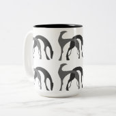 Kunst-Deko-Jagdhund-Tasse Zweifarbige Tasse (Vorderseite Links)
