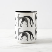 Kunst-Deko-Jagdhund-Tasse Zweifarbige Tasse (Mittel)