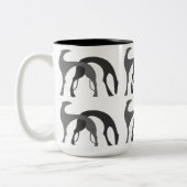 Kunst-Deko-Jagdhund-Tasse Zweifarbige Tasse (Links)