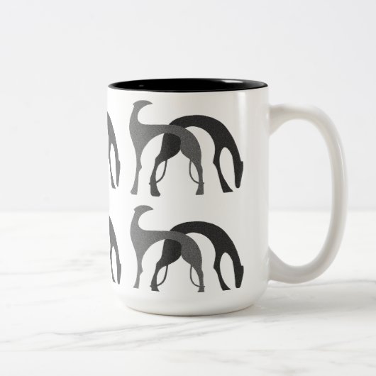 Kunst-Deko-Jagdhund-Tasse Zweifarbige Tasse (Rechts)