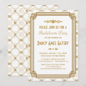 Kunst-Deko-Junggeselinnen-Abschieds-Einladungen Einladung (Vorne/Hinten)