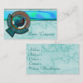 Kunst-Deko-Juwelen blau Visitenkarte (Vorne/Hinten)