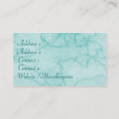 Kunst-Deko-Juwelen blau Visitenkarte (Rückseite)