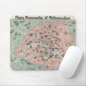 Kunst-Deko-Karte 1932 von Paris, Frankreich Mousepad (Mit Mouse)