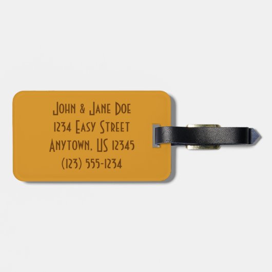 Kunst-Deko-Knoten-Holz Gepäckanhänger (Rückseite horizontal)