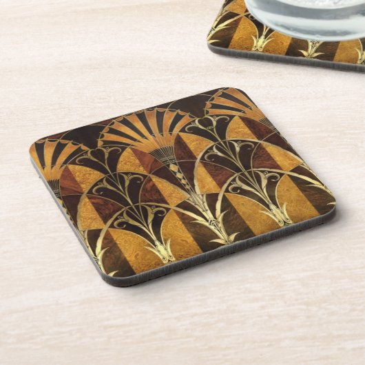 Kunst-Deko-Knoten-Holz Untersetzer (Linke Seite)