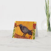 Kunst-Deko-Krähe Notecard Karte (Vorderseite)
