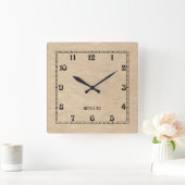 Kunst-Deko KRS Quadratische Wanduhr (Zuhause)