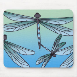 Kunst-Deko-Libellen-Mausunterlage Mousepad