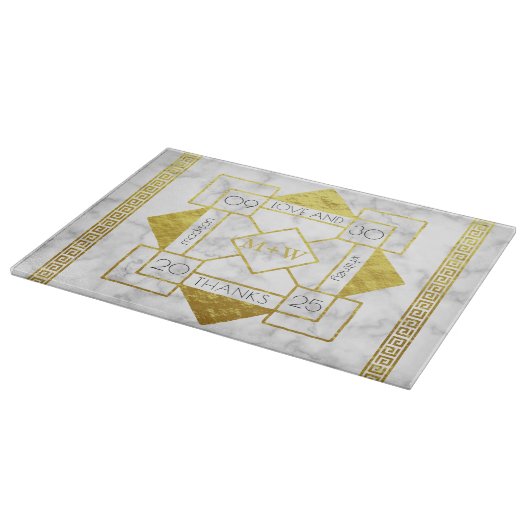 Kunst-Deko-Liebe und Dank, die Marmorgoldfolie Schneidebrett (Ecke)