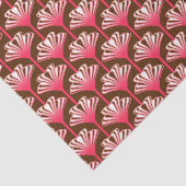 Kunst-Deko-Lilie, dunkles Brown und Korallen-Rosa Seidenpapier (Ausschnitt)