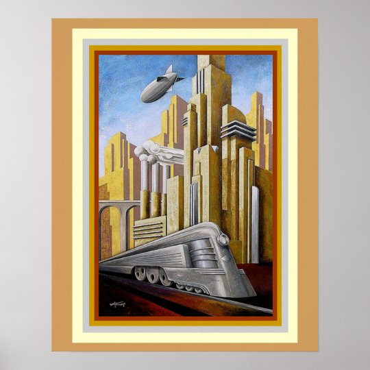 Kunst Deko Metropole Thema Plakat 16 X 20 Poster Zazzle De