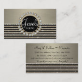 Kunst-Deko-modernes horizontales Visitenkarte (Vorne/Hinten)