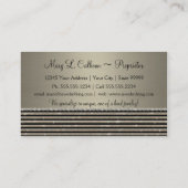 Kunst-Deko-modernes horizontales Visitenkarte (Rückseite)