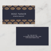 Kunst-Deko-Muschel-Muster-Geschäfts-Karte Visitenkarte (Vorne/Hinten)